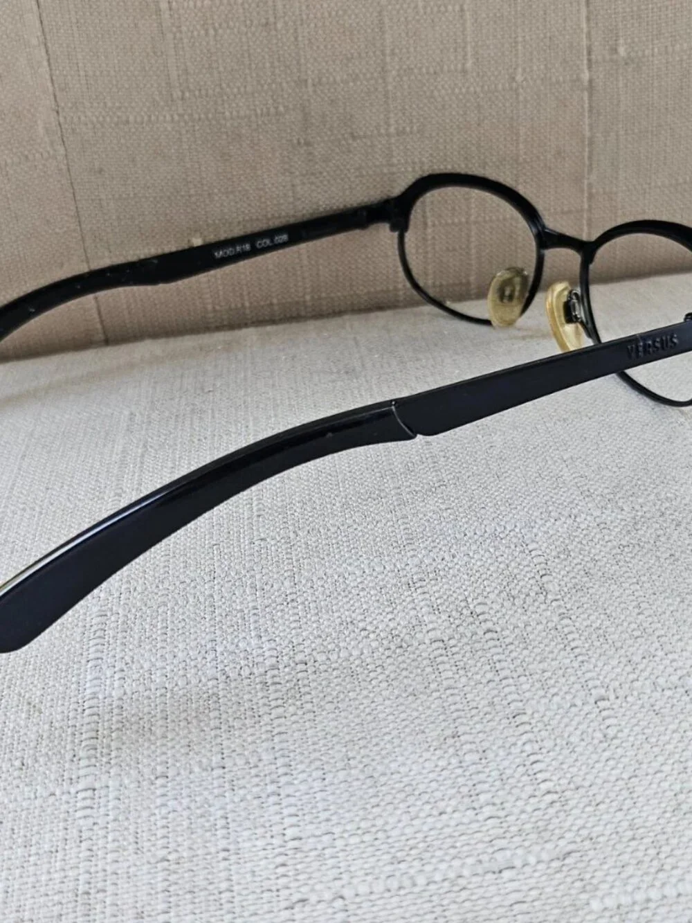 Vintage Versus Gianni Versace Eyeglasses Frame Black MOD.R18 Glasses Made Italy